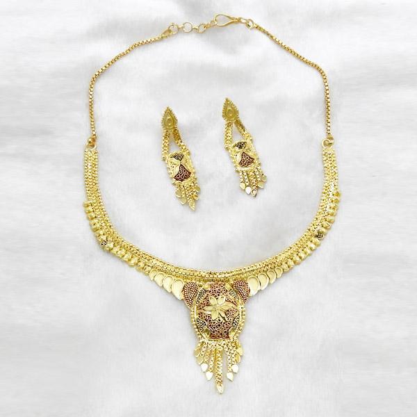 Utkrishtt Meenakari Forming Gold Plated Copper Necklace Set - 1107883