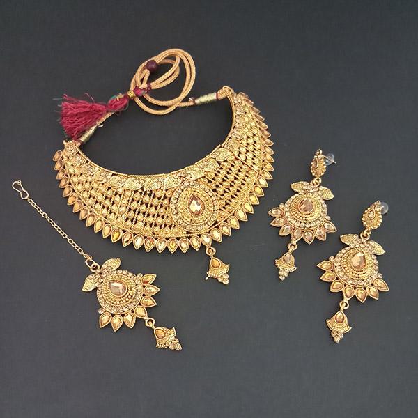 Utkrishtt Austrian Stone Necklace Set With Maang Tikka - 1107947A