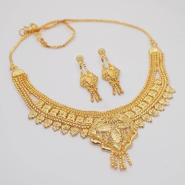 Kalyani Brass Forming Gold Plated Necklace Set - 1108105