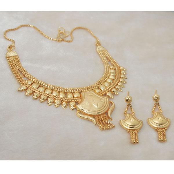 Kalyani Brass Forming Gold Plated Necklace Set - 1108106