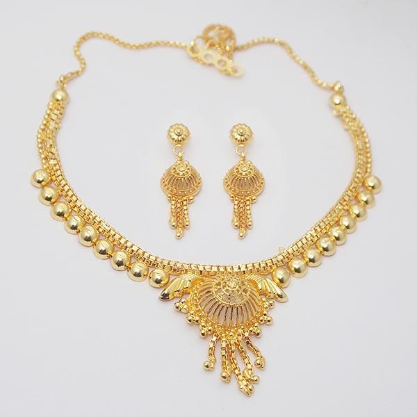Kalyani Forming Gold Plated Brass Necklace Set - 1108114