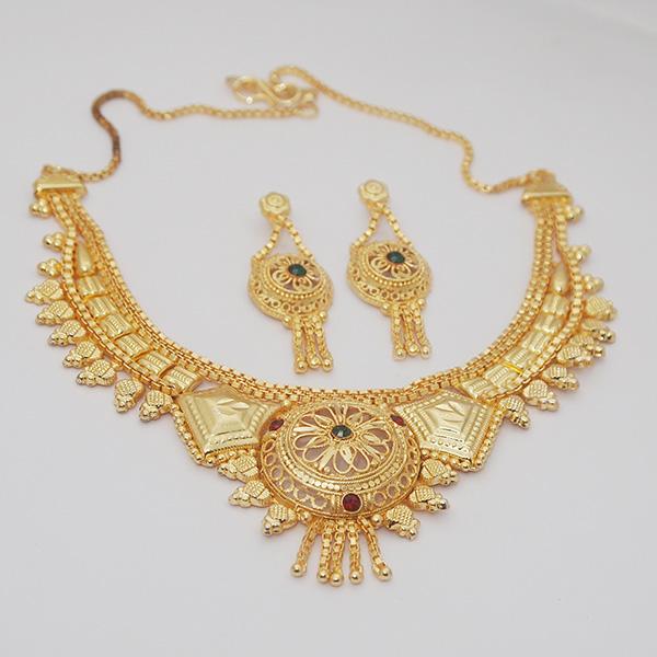 Kalyani Brass Forming Gold Plated  Necklace Set - 1108115