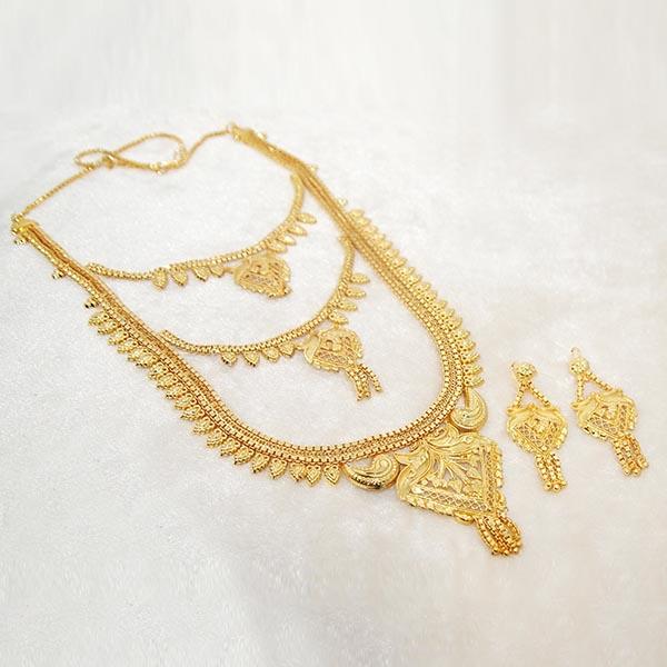Kalyani Brass Forming Gold Plated Necklace Set - 1108120