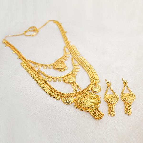 Kalyani Brass Forming Gold Plated Necklace Set - 1108121