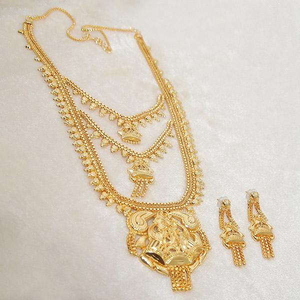 Kalyani Brass Forming Gold Plated Necklace Set - 1108122