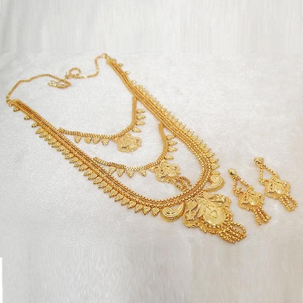 Kalyani Brass Forming Gold Plated  Necklace Set - 1108123