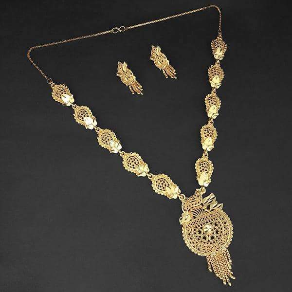 Kalyani Brass Forming Gold Plated Necklace Set - 1108192