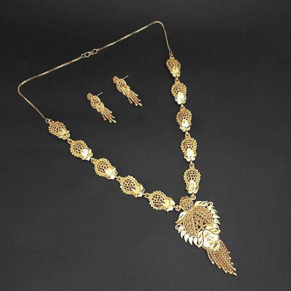 Kalyani Brass Forming Gold Plated Necklace Set - 1108193