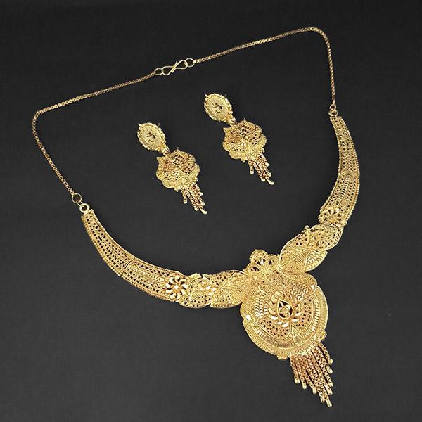 Kalyani Brass Forming Gold Plated Necklace Set - 1108194
