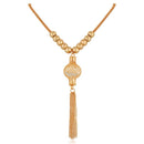 Urthn Gold Plated White Austrian Stone Statement Necklace - 1108803