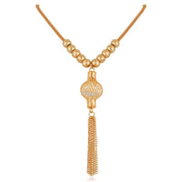 Urthn Gold Plated White Austrian Stone Statement Necklace - 1108803