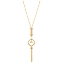 Urthn Gold Plated White Austrian Stone Statement Necklace - 1108825B