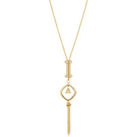 Urthn Gold Plated White Austrian Stone Statement Necklace - 1108825B