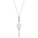 Urthn Silver Plated White Austrian Stone Statement Necklace - 1108825C