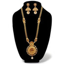 Kriaa Austrian Stone Gold Plated Haram Necklace Sets - 1109108A