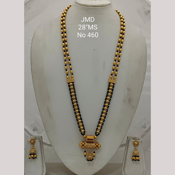 Gold mangalsutra with store black beads