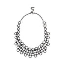 Urthn Black Oxidised Plated Statement Necklace - 1109205A