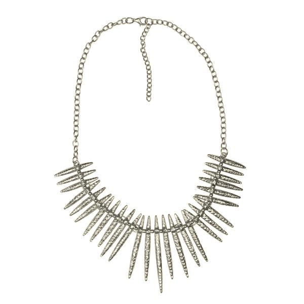 Urthn Rhodium Plated Statement Necklace - 1109208B