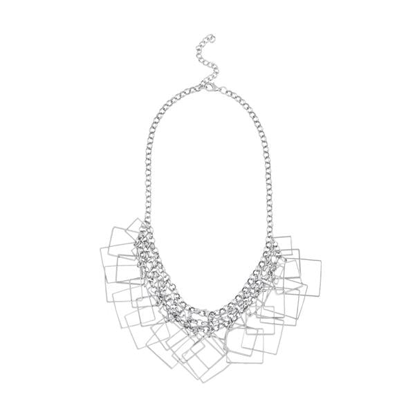 Urthn Rhodium Plated Statement Necklace - 1109226A