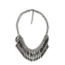 Urthn Black Oxidised Plated Statement Necklace - 1109229B