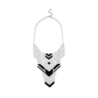 Urthn Rhodium Plated Statement Necklace - 1109232B