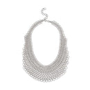 Urthn Rhodium Plated Statement Necklace - 1109236