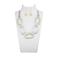 Urthn 2 Tone Statement Necklace Set - 1109904B