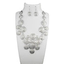 Urthn Silver Plated Statement Necklace Set - 1109909B