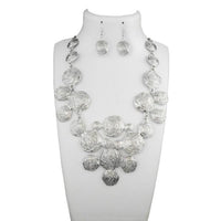Urthn Silver Plated Statement Necklace Set - 1109909B