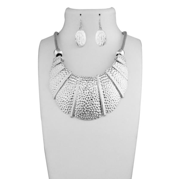 Urthn Silver Plated Statement Necklace Set - 1109911B