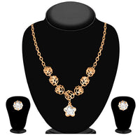 Urthn Gold Plated Austrian Stone Necklace Set - 1110101B