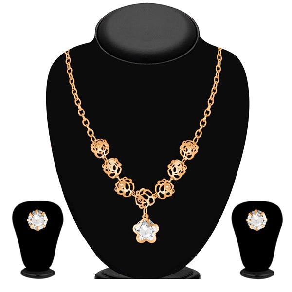 Urthn Gold Plated Austrian Stone Necklace Set - 1110101B