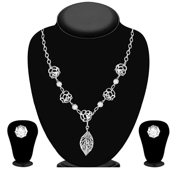 Urthn Silver Plated Austrian Stone Necklace Set - 1110103A