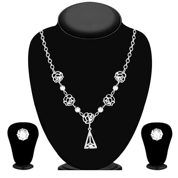 Urthn Silver Plated Austrian Stone Necklace Set - 1110104A