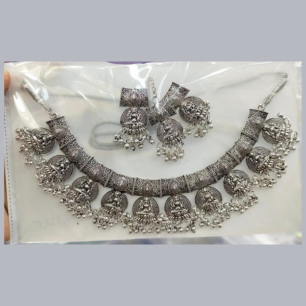 Kavita Art Oxidised Plated Necklace Set With Mangtikka