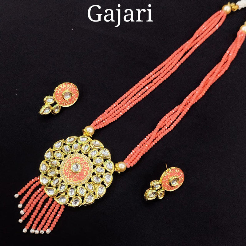 Kavita Art Gold Plated Kundan Long Necklace Set