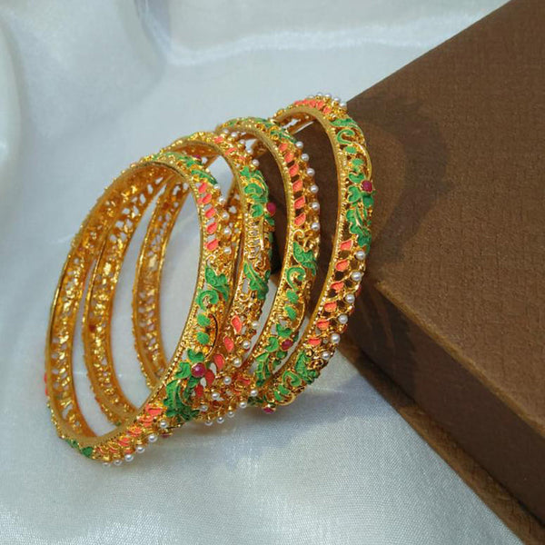 Kavita Art Gold Plated Bangles Set