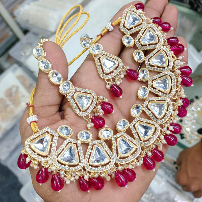 Kavita Art Gold Plated Crystal Necklace Set