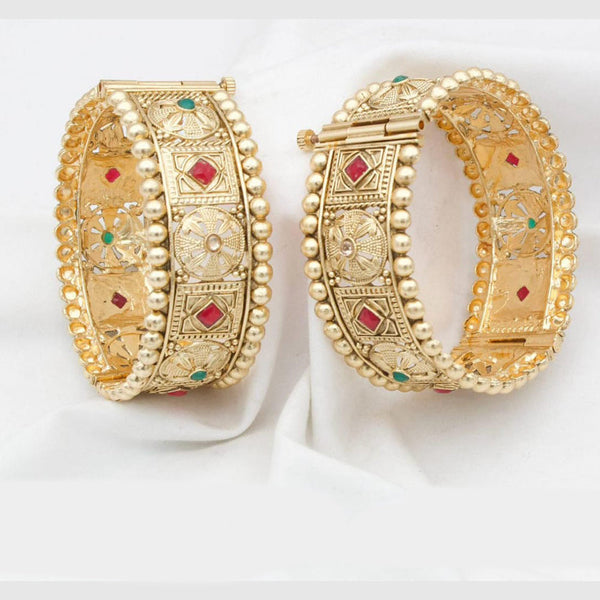 Kavita Art Gold Plated Openable Bangles Set