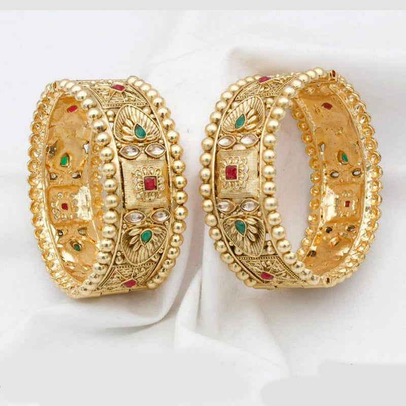 Kavita Art Gold Plated Openable Bangles Set