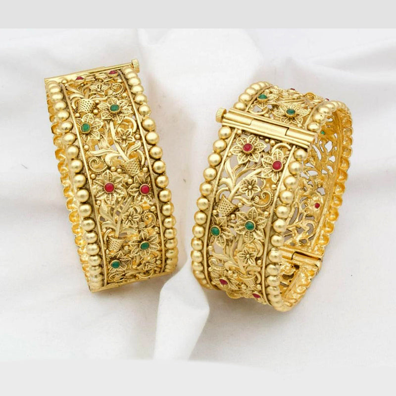 Kavita Art Gold Plated Openable Bangles Set