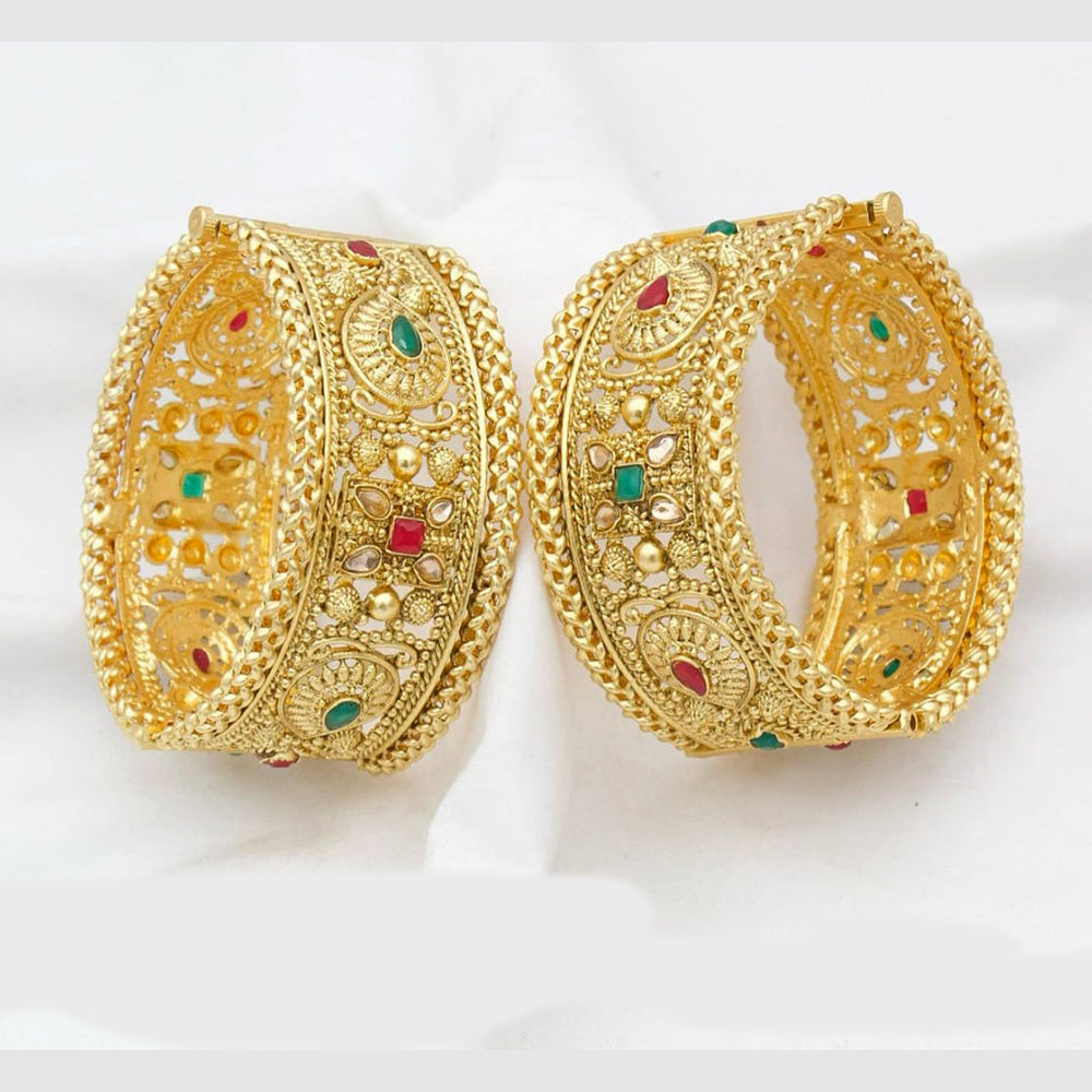 Kavita Art Gold Plated Openable Bangles Set