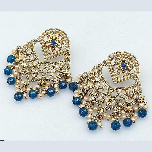 Kavita Art Gold Plated Crystal Dangler Earrings