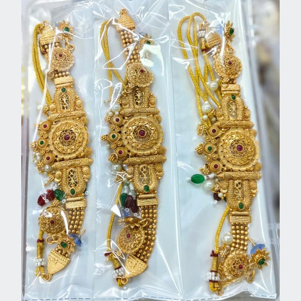 Kavita Art Gold Plated Pota Choker Necklace Set ( Assorted Desing Piece -1)