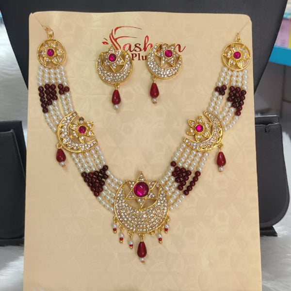 Kavita Art Gold Plated Austrian Stone Choker Necklace Set