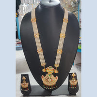 Kavita Art Gold Plated Meenakari And Kundan Long Necklace Set