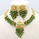 Kavita Art Gold Plated Elephant And Pearl Necklace Set