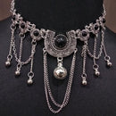 Urthn Rhodium Plated Pota Stone Statement Necklace - 1110755B