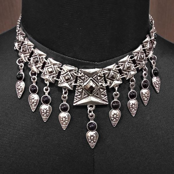 Urthn Rhodium Plated Statement Necklace - 1110756B