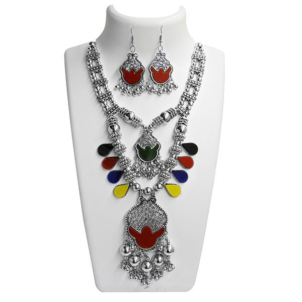 Jeweljunk Multicolour Navratri Special Necklace Set - 1110845